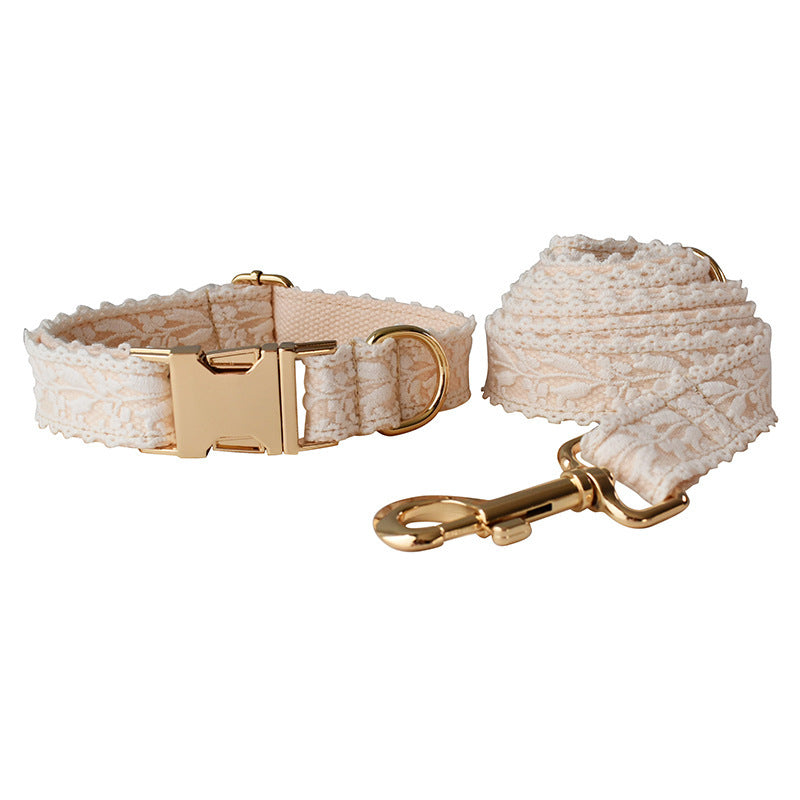 Collare in pizzo + Guinzaglio coordinato