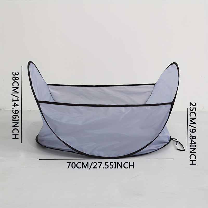 La tenda ideale per la toelettatura. Spazio pulito, niente peli